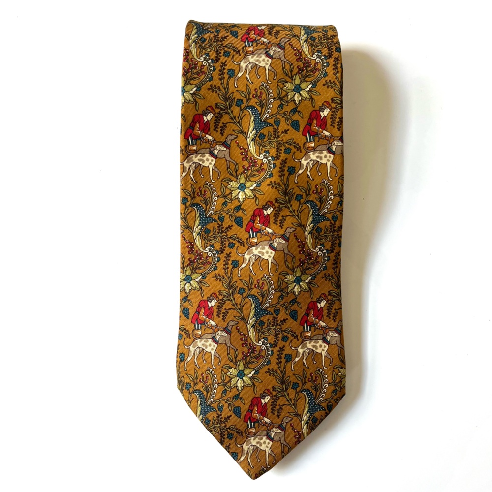 Brooks Brothers makers print Silk Necktie USA imported fabric multicolor - Picture 5 of 6